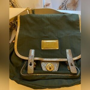 Women’s Marc Jacobs Green Nylon Medium Crossbody Tote Workwear Bag